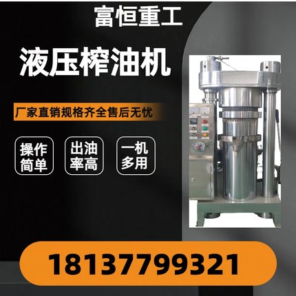 230型核桃榨油机 全自动大型花生菜籽液压机 立式压榨芝麻香油机