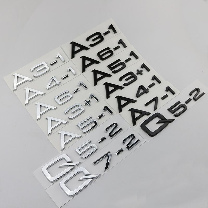 一汽奥迪恶搞加减数字A4+2车标Q3+2字标A3+3数学后尾标排量标车贴