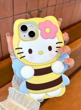 蜜蜂kt猫咪适用oppoReno15手机壳reno14/13/12/10/9pro新款FindX8可爱76卡通5硅胶a97立体a58全包a93防摔a92s