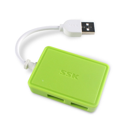 SSK/飚王 SHU200 USB2.0分线器 一拖四 4口集线 电脑扩展分线器