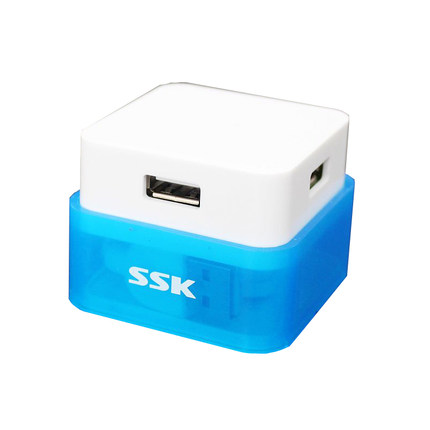 SSK飚王 彩晶SHU020 USB2.0 USB集线器/分线器 4口高速扩展一拖四