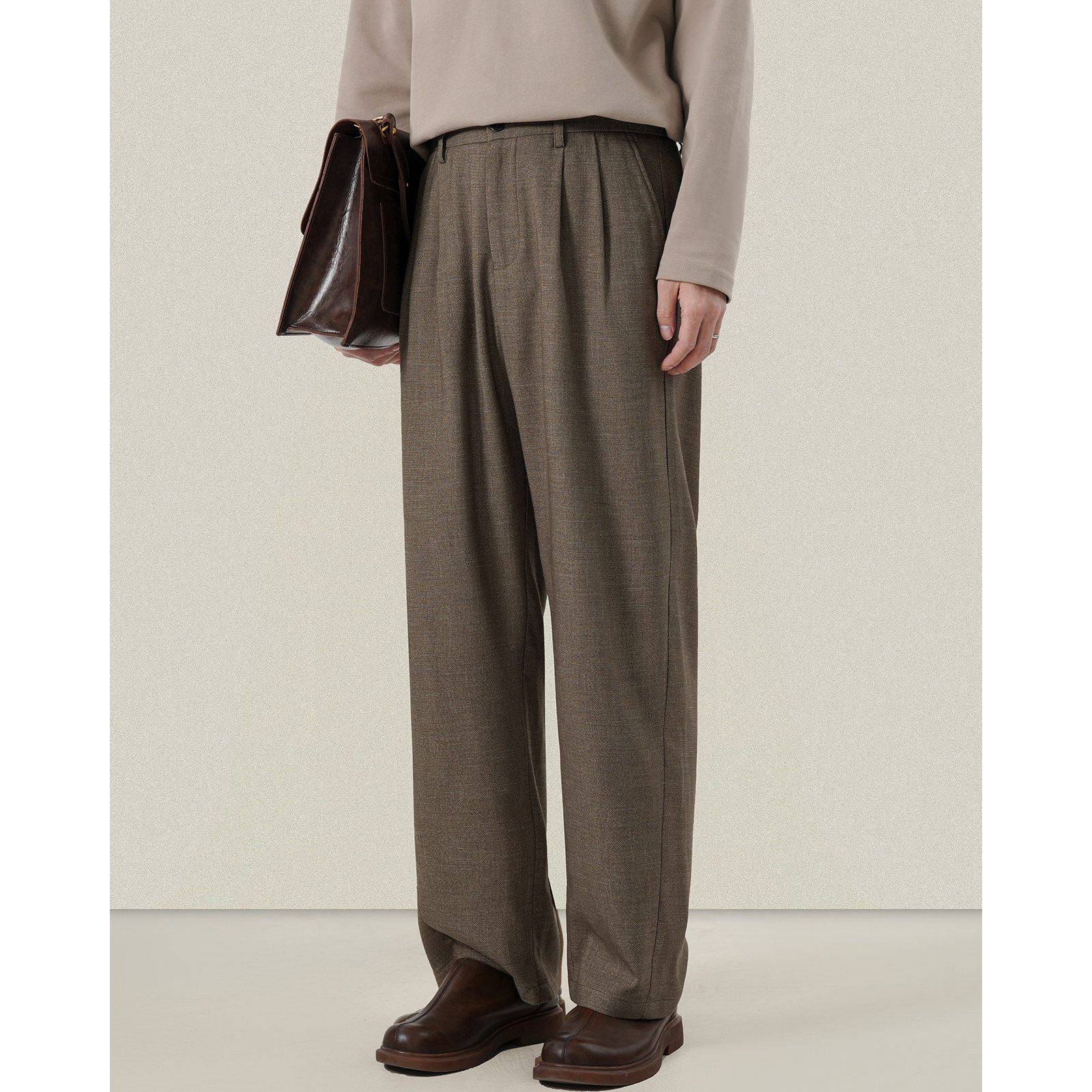 2025春季新款男士直筒休闲裤亚麻质感西装裤宽松直筒休闲裤男裤子,男装,休闲裤,淘宝优惠券,粉丝福利购,淘宝优惠卷