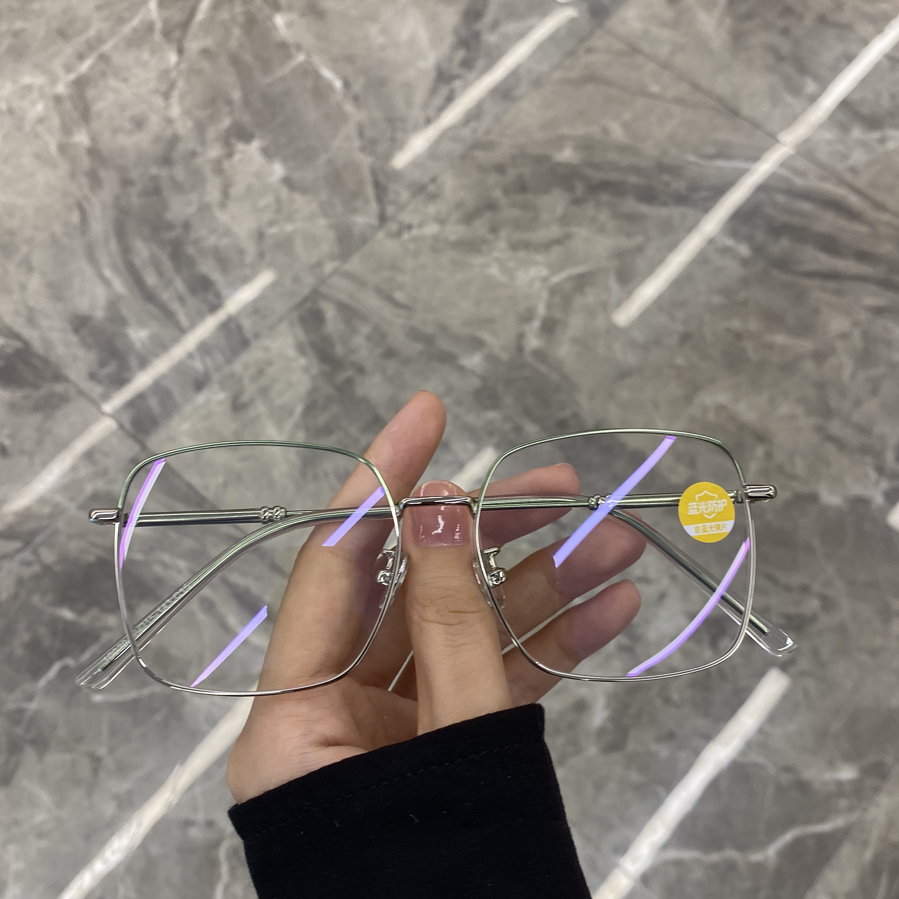 清仓促销：原宿风眼镜女防蓝光眼镜素颜网红大脸方框眼镜架眼镜