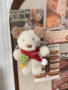 Jellycat小狗钥匙扣围巾定制包包挂件娃衣衣服玩偶包包生日礼物