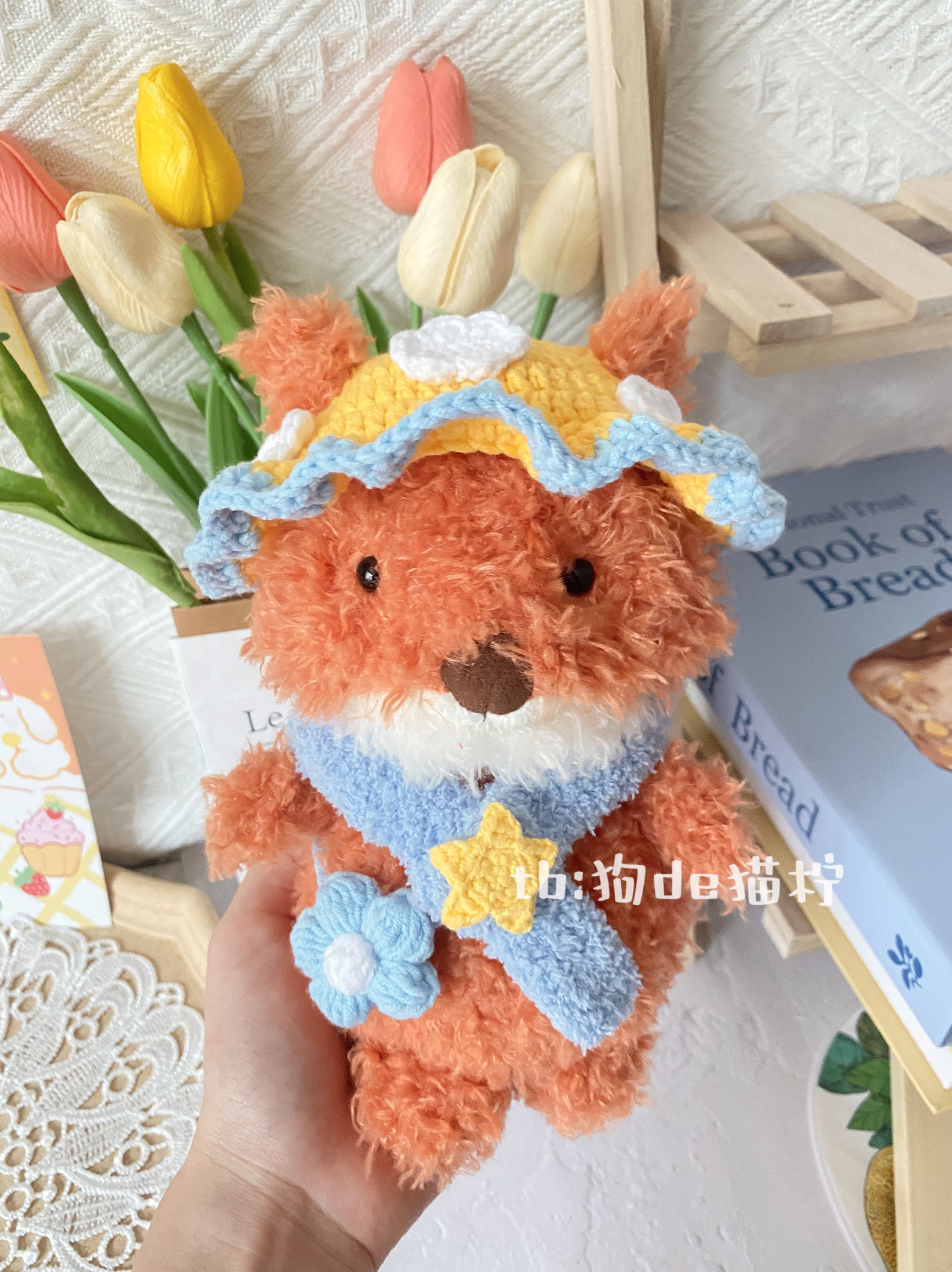 Jc小狐狸玩偶衣服钩织毛线娃衣漏耳帽子little18cm衣服