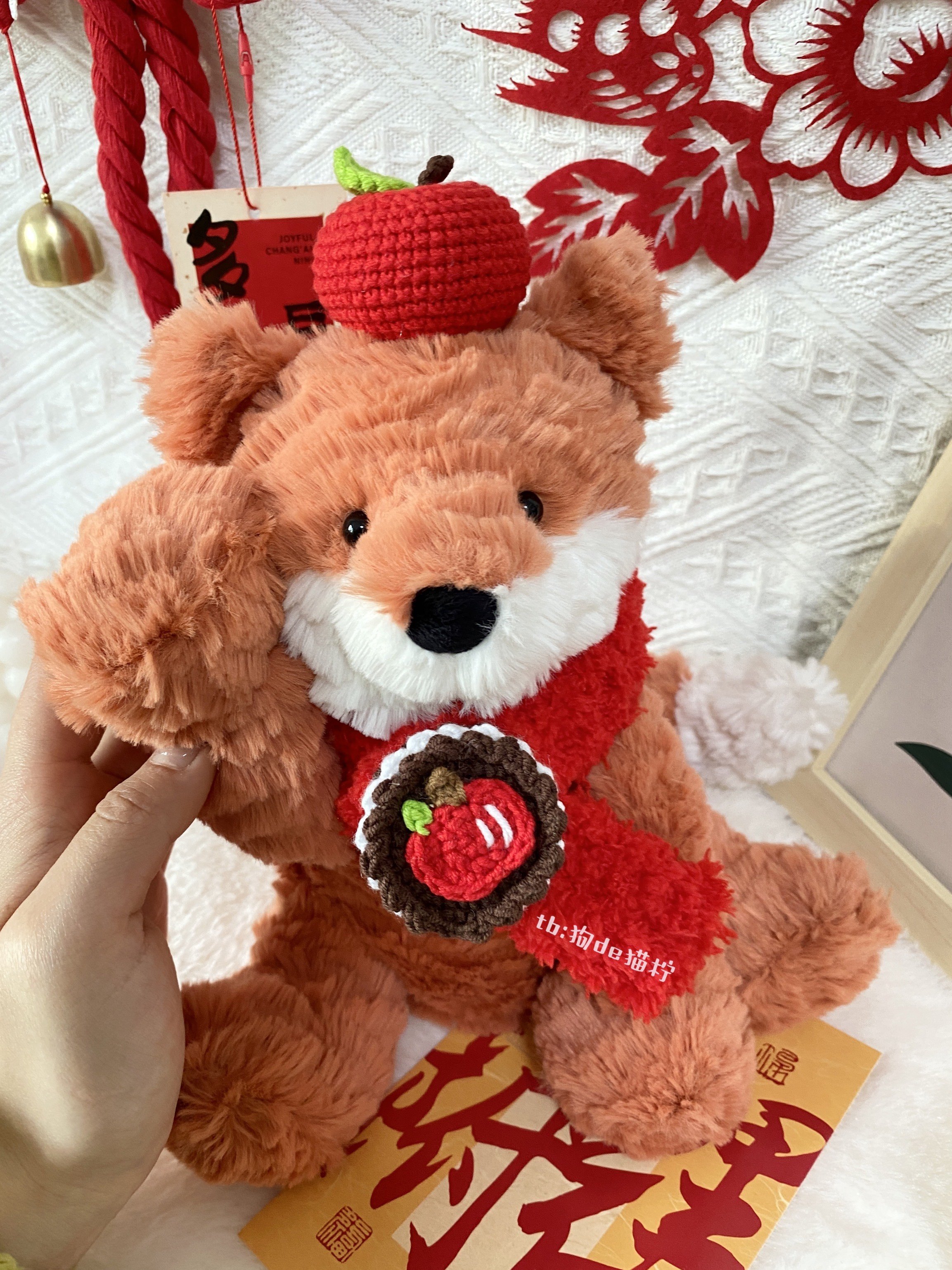 狗de猫柠jc波浪毛狐狸23cm新年娃衣春节礼物little平安套装