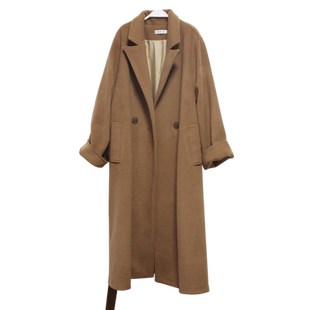 2022新款毛呢大衣女秋冬超长款过膝到脚踝高个子韩版宽松呢子外套