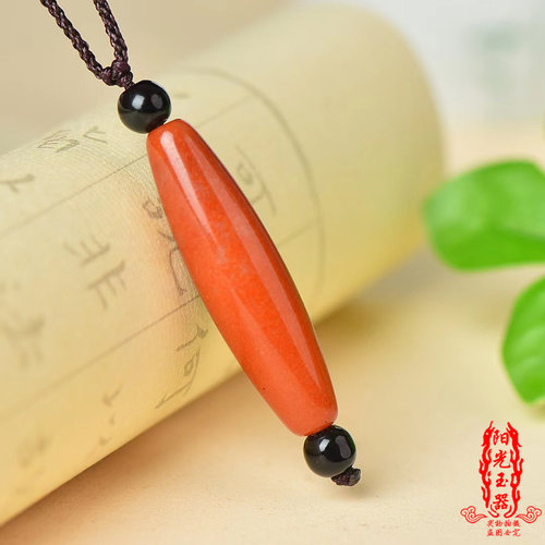 天然金丝玉天珠吊坠 男女款坠子 项链 新品
