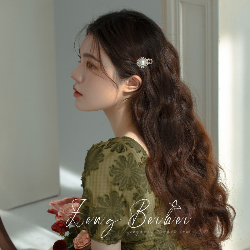 罗马月亮~巴洛克风发夹侧边仙气复古刘海夹气质侧边夹子头饰发卡