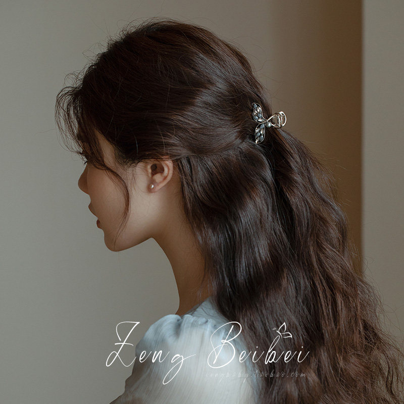 沧溟谣~古典鱼尾半扎发抓夹 仙气后脑勺盘发卡高级感小号鲨鱼夹子