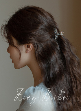 沧溟谣~古典鱼尾半扎发抓夹 仙气后脑勺盘发卡高级感小号鲨鱼夹子