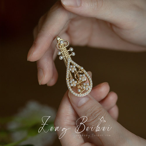 【香染袖】精致古风琵琶发夹