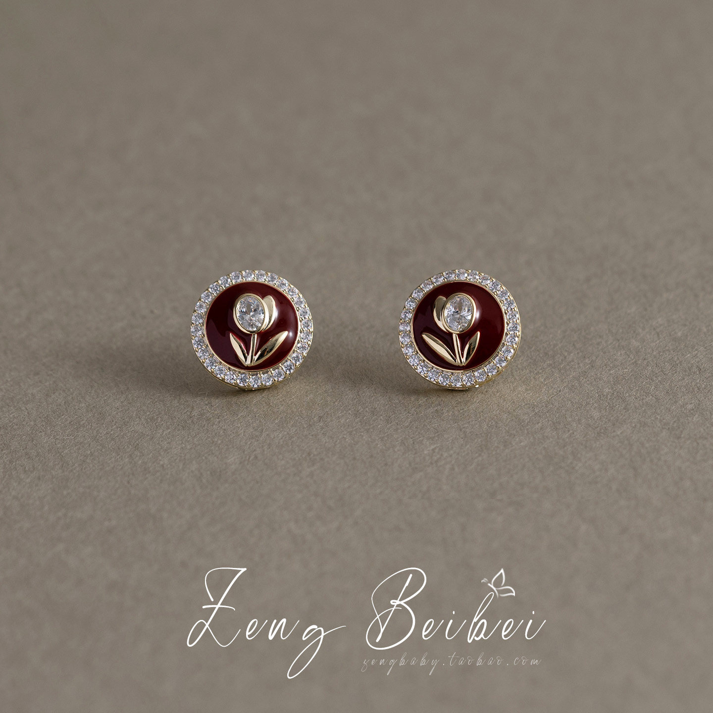 玫瑰扣~显白红色耳钉 法式简约花朵耳环仙女高级耳饰耳钉2025新款,饰品/流行首饰/时尚饰品新,耳钉,淘宝优惠券,粉丝福利购,淘宝优惠卷