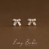 简约百搭通勤耳环高级感气质新款 蝴蝶结耳钉女 耳饰品 法式 小精致