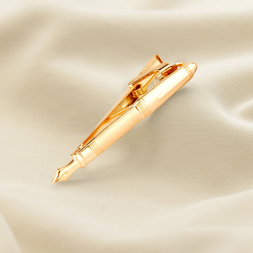 UJOY悦珈高档轻奢金色钢笔领带夹