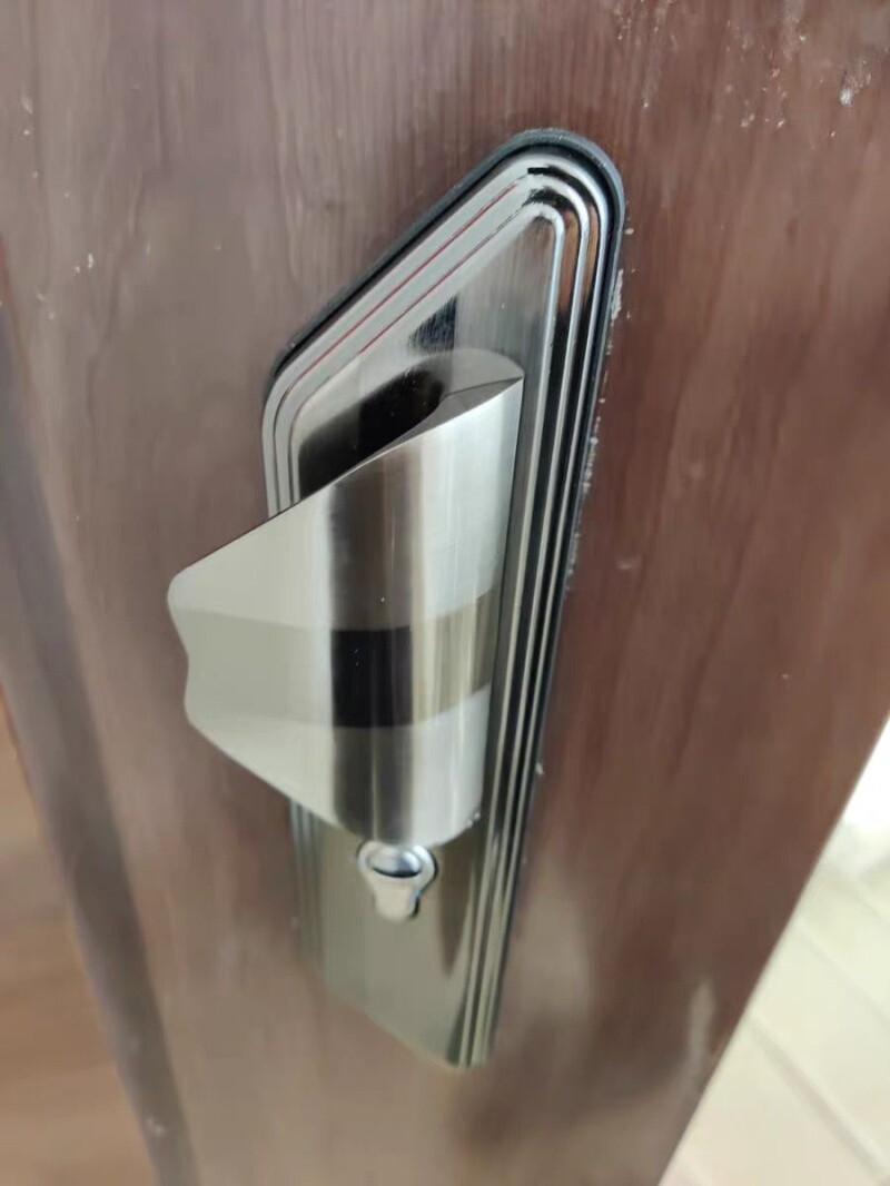 门锁把手配件小帅防盗门超c级锁体老式保德安锁心实心把手通用型