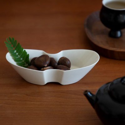 中式奶油黄草木灰陶瓷茶食小碟