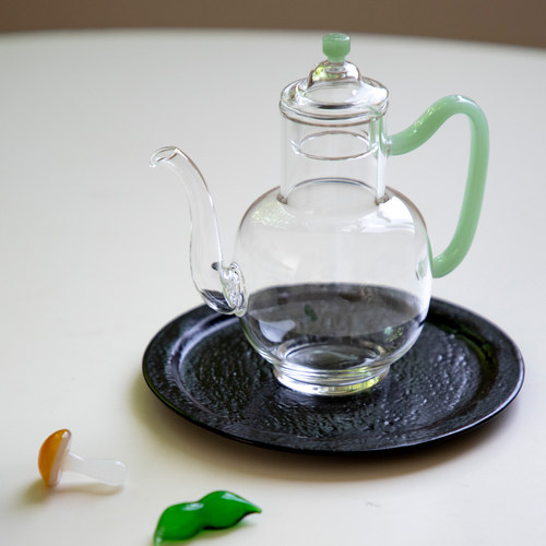 三宅家食器 如玉玻璃手执壶 高硼硅耐热玻璃煮茶壶 宋式功夫茶壶