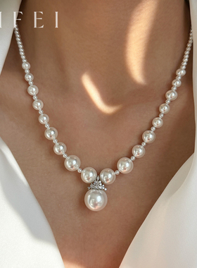 时尚百搭澳白冰雪女王珍珠项链
