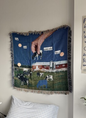 I'm not entirely here 韩式治愈系小挂毯卧室氛围感布置房间装饰