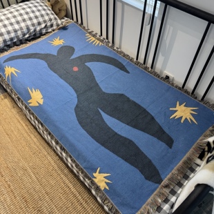 Henri 中古风马蒂斯剪影 伊卡洛斯 盖毯卧室盖毯 Matisse