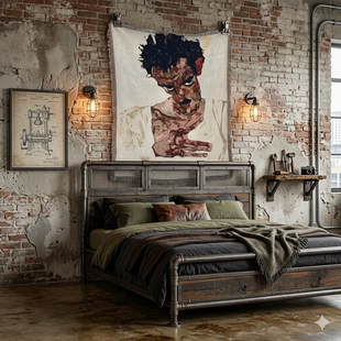 奥地利画家Egon Schiele， 埃贡席勒自画像艺术家挂毯