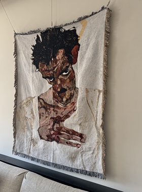 奥地利画家Egon Schiele， 埃贡席勒自画像艺术家挂毯
