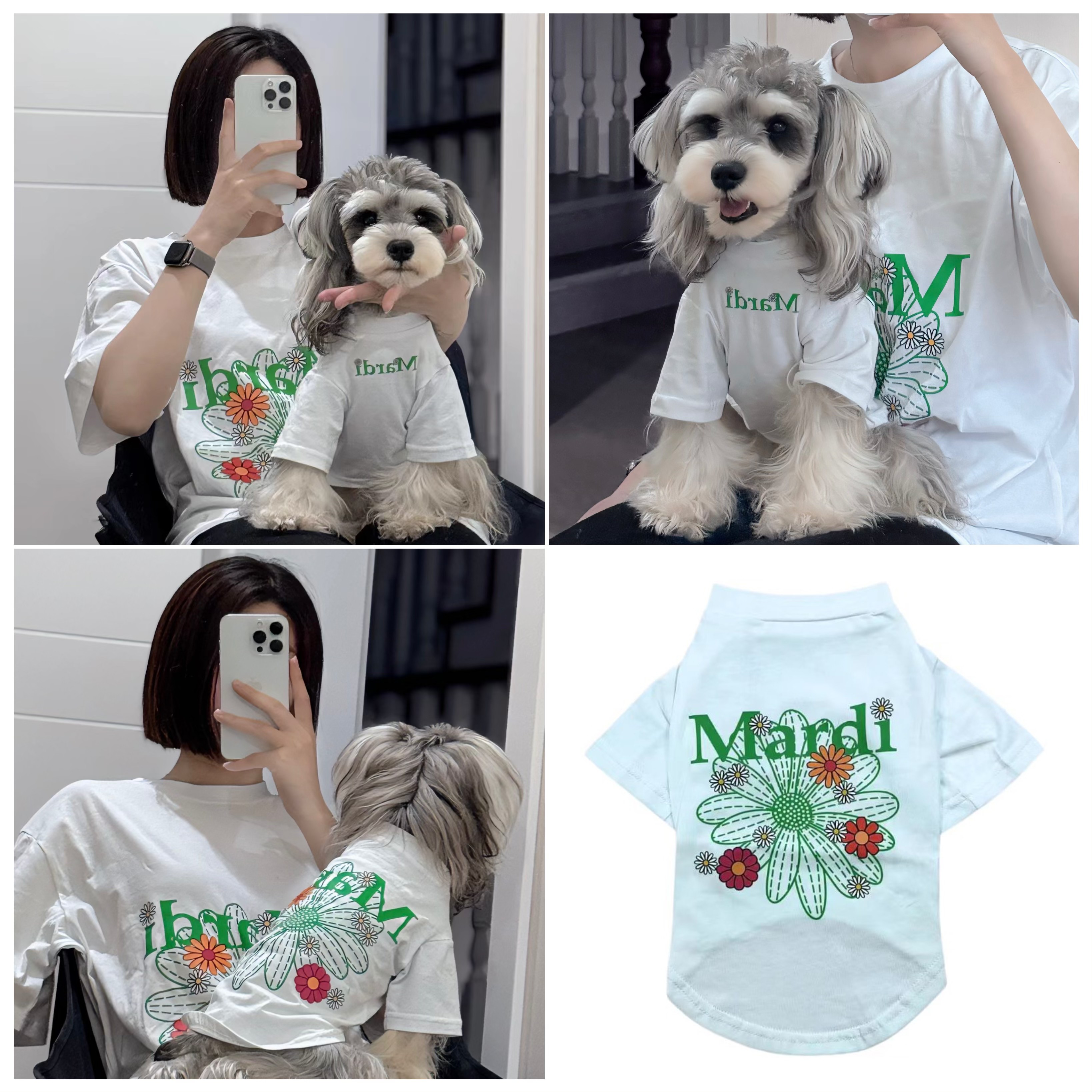 宠物亲子装纯棉短袖潮牌大型犬