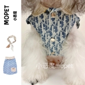 宠物马甲牛仔春秋狗狗衣服潮牌大型犬衣服金毛巨贵萨摩小狗泰迪薄