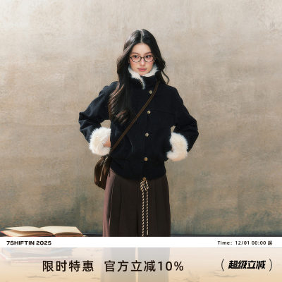 7shiftin2024冬季新品皮毛外套