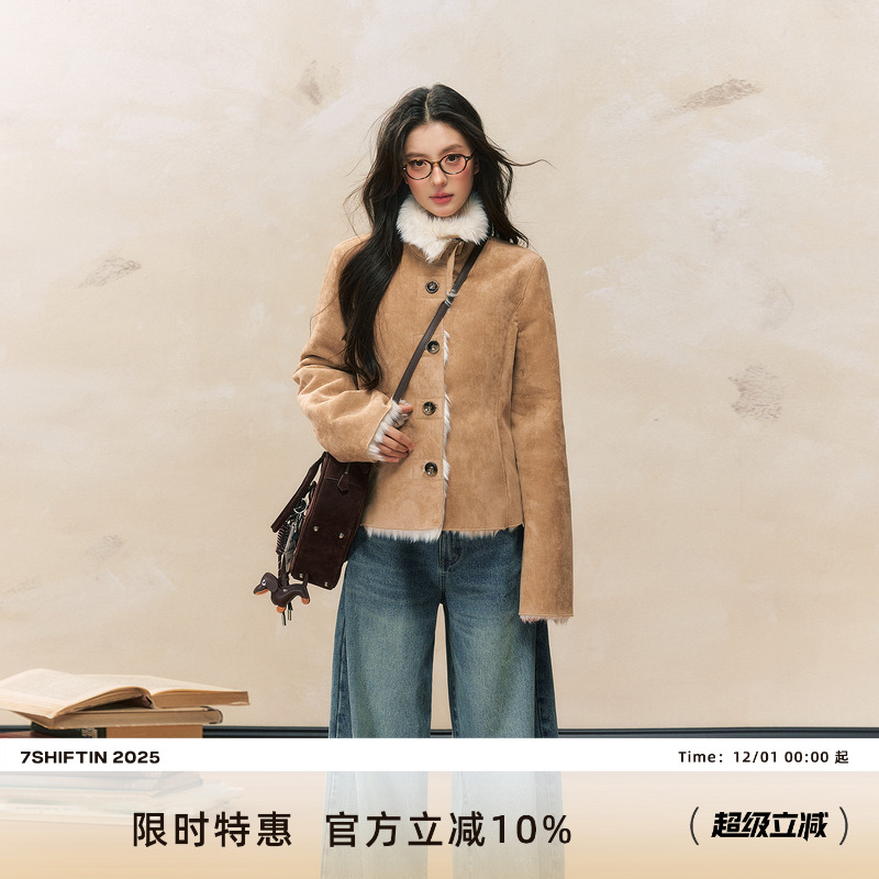 7shiftin2024冬季新品皮毛外套