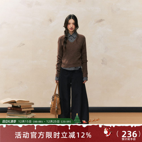 7shiftin2024秋冬新品针织上衣