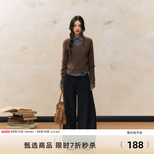 7shiftin2024秋冬新品针织上衣