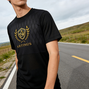 T恤户外运动休闲服AT M码 男士 圆领短袖 645 优惠捡漏夏季