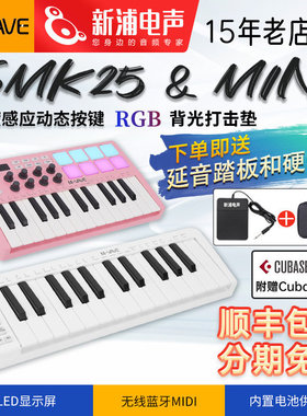 M-VAVE SMK25 25键midi键盘电音合成器音乐打击垫编曲钢琴控制器
