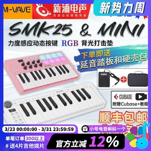 25键midi键盘电音合成器音乐打击垫编曲钢琴控制器 SMK25 VAVE