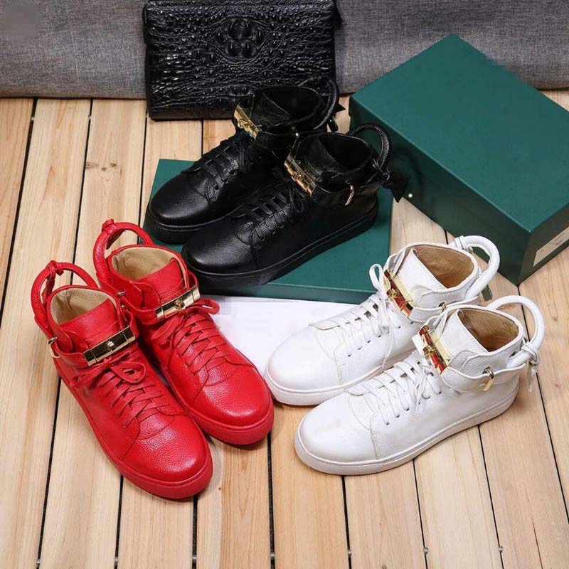 英伦风男鞋高帮鞋锁头鞋运动休闲