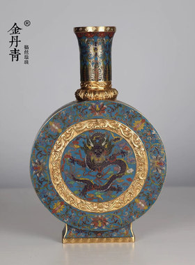 花瓶金丹青景泰蓝复古