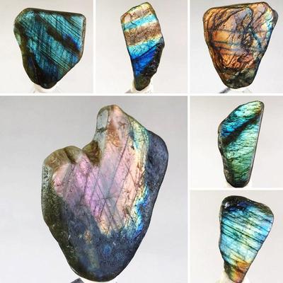 拉长石月光石原石天然水晶宝石矿物晶体宠石儿童地质科普教学标本