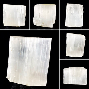 天然丝绸石膏原石头摆件水晶矿物晶体儿童礼物地质科学课教学标本