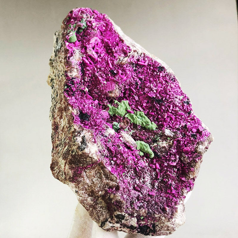 天然钴方解石孔雀石共生矿原石矿物晶体标本奇石收藏桌面装饰摆件