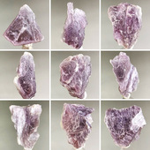 天然紫云母原石水晶奇石头儿童礼物矿物晶体地质科普教学矿石标本