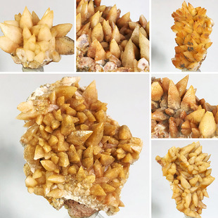 天然犬牙状方解石原石摆件水晶矿物晶体奇石收藏地质科普教学标本
