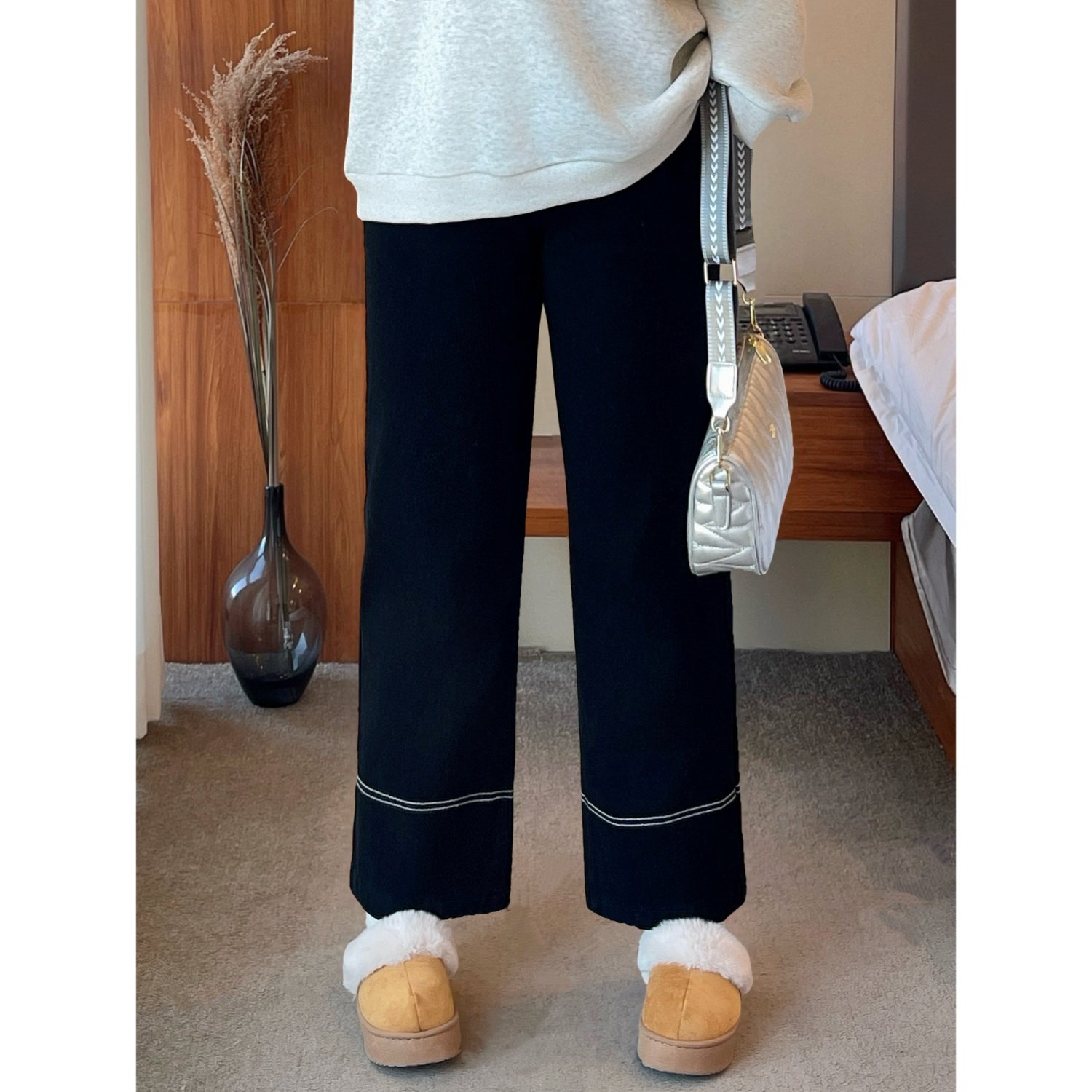 梵朵大码女装16686秋冬胖MM宽松百搭窄版加绒牛仔裤通勤直筒裤女,女装/女士精品,大码裤装,淘宝优惠券,粉丝福利购,淘宝优惠卷