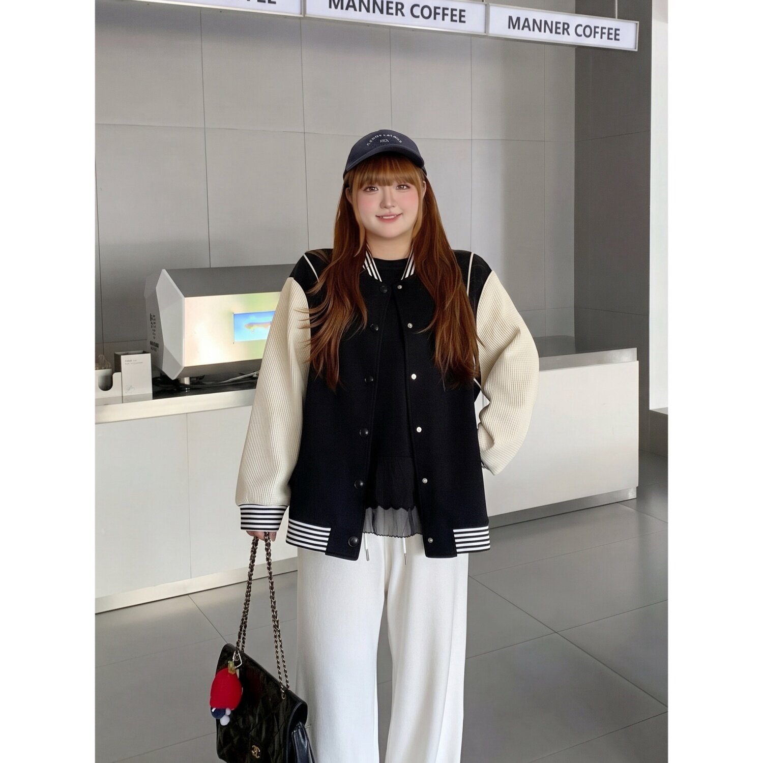 梵朵大码女装秋季美式松弛感日系棒球服休闲遮肉百搭外套19055Z