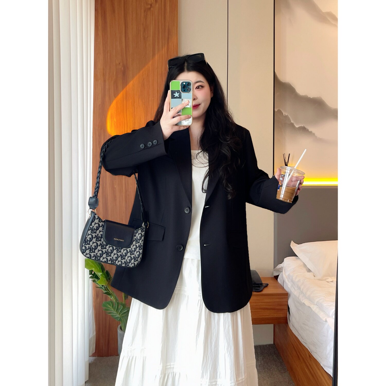 梵朵大码女装初春高级感显瘦时髦百搭小西装洋气休闲外套女17019Y