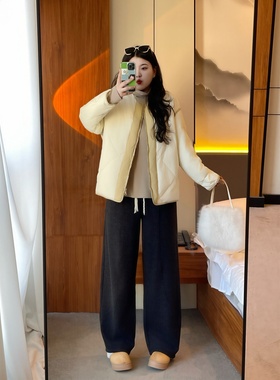 梵朵大码女装15816冬季韩版宽松高级短款菱格羽绒服百搭洋气外套