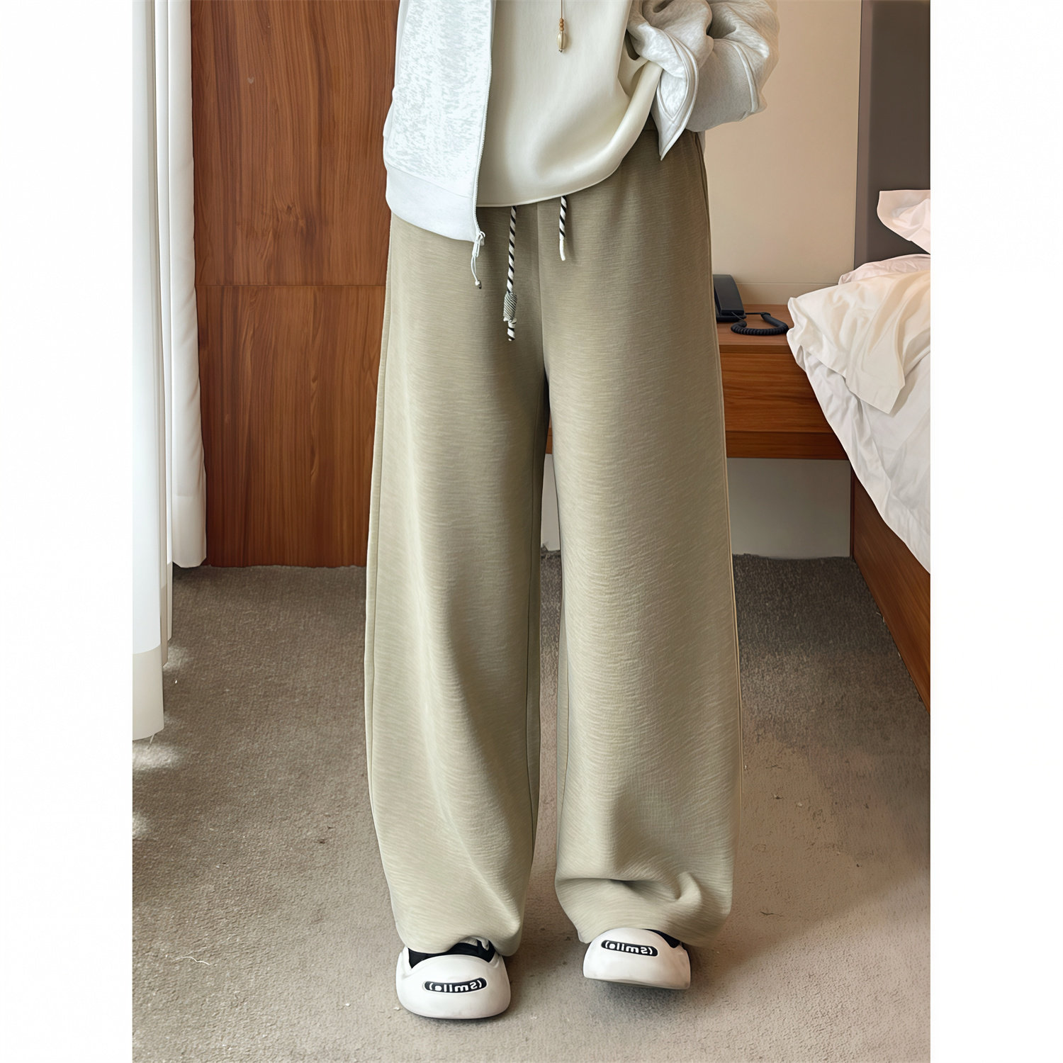 梵朵大码女装15817秋冬高腰时尚百搭遮肉阔腿裤梨型身材休闲长裤,女装/女士精品,大码裤装,淘宝优惠券,粉丝福利购,淘宝优惠卷