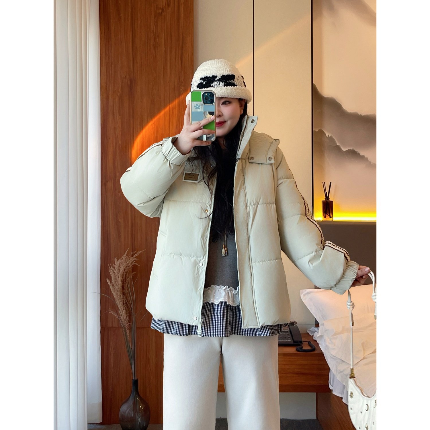 梵朵大码女装13722冬季胖MM韩版学院风宽松棉袄棉衣外套连帽棉服,女装/女士精品,大码棉服,淘宝优惠券,粉丝福利购,淘宝优惠卷