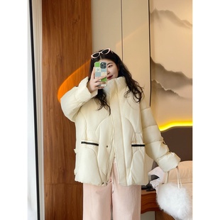 韩版 13315冬季 休闲棉服高级感洋气减龄通勤棉衣外套 女装 梵朵大码